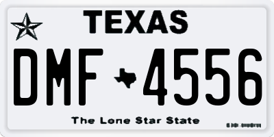 TX license plate DMF4556