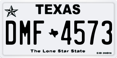 TX license plate DMF4573