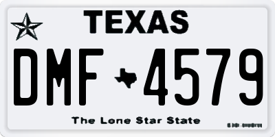 TX license plate DMF4579