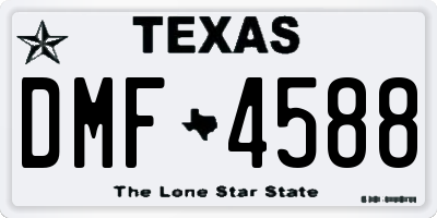 TX license plate DMF4588