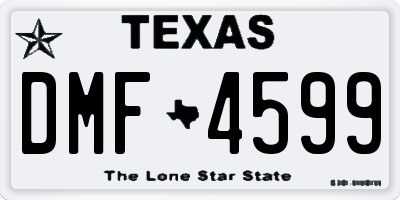 TX license plate DMF4599