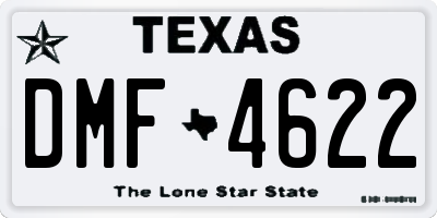 TX license plate DMF4622