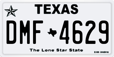 TX license plate DMF4629