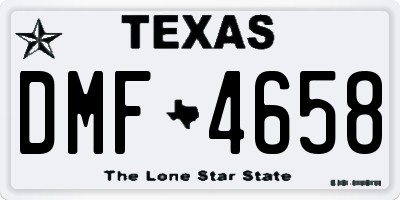 TX license plate DMF4658