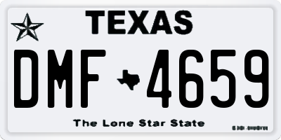 TX license plate DMF4659