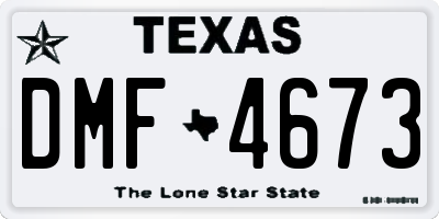 TX license plate DMF4673