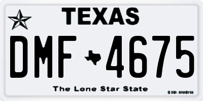 TX license plate DMF4675
