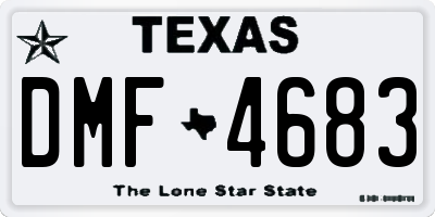 TX license plate DMF4683