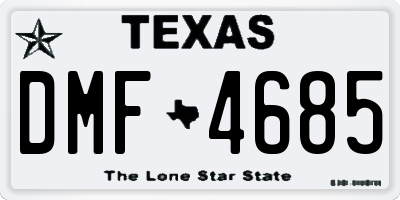 TX license plate DMF4685