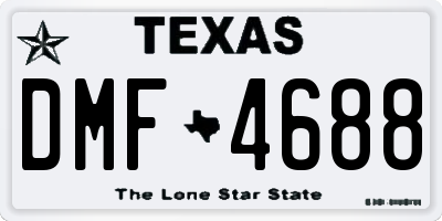 TX license plate DMF4688
