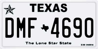 TX license plate DMF4690