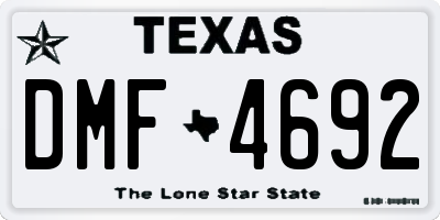 TX license plate DMF4692