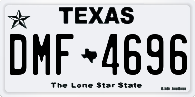 TX license plate DMF4696