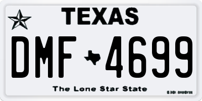 TX license plate DMF4699