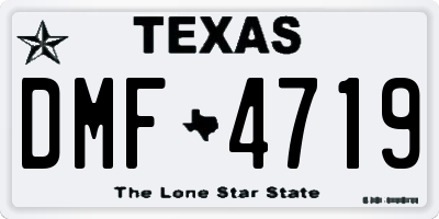 TX license plate DMF4719