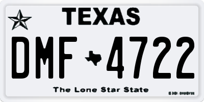 TX license plate DMF4722