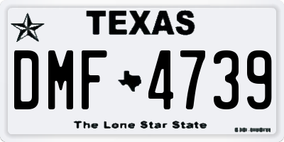 TX license plate DMF4739