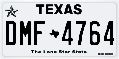 TX license plate DMF4764