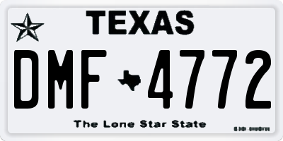 TX license plate DMF4772