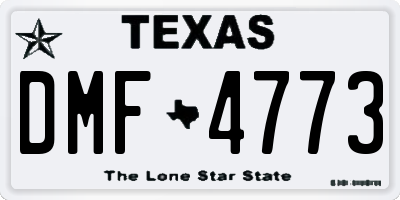 TX license plate DMF4773