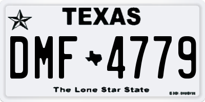 TX license plate DMF4779