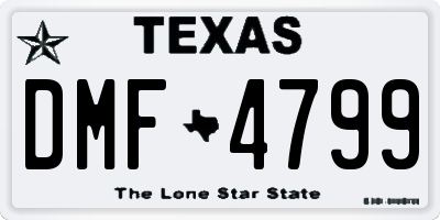 TX license plate DMF4799