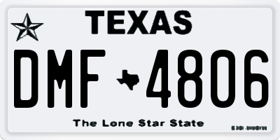 TX license plate DMF4806