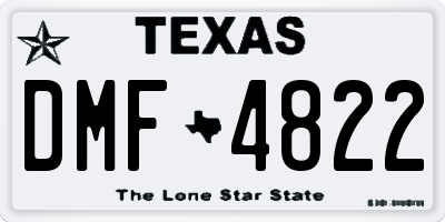TX license plate DMF4822
