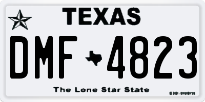TX license plate DMF4823