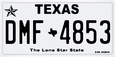 TX license plate DMF4853