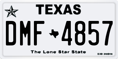 TX license plate DMF4857