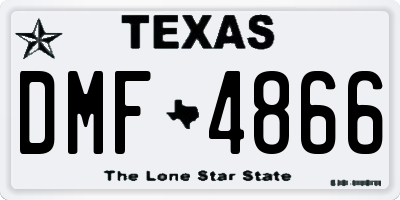 TX license plate DMF4866