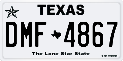 TX license plate DMF4867