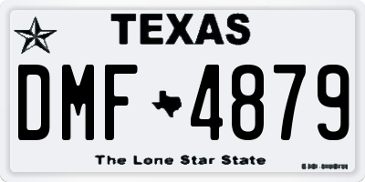 TX license plate DMF4879