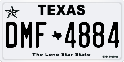 TX license plate DMF4884