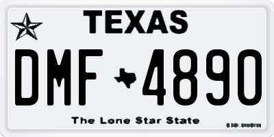 TX license plate DMF4890