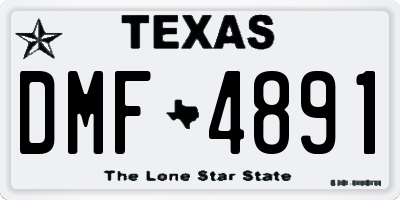 TX license plate DMF4891