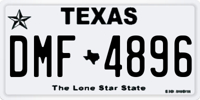 TX license plate DMF4896