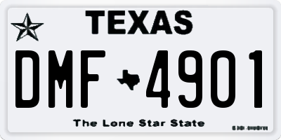 TX license plate DMF4901