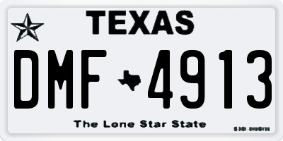 TX license plate DMF4913