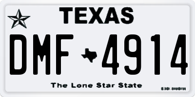 TX license plate DMF4914