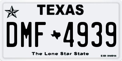 TX license plate DMF4939