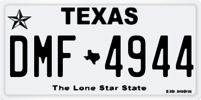 TX license plate DMF4944