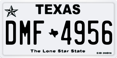 TX license plate DMF4956