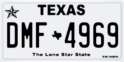 TX license plate DMF4969