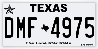 TX license plate DMF4975