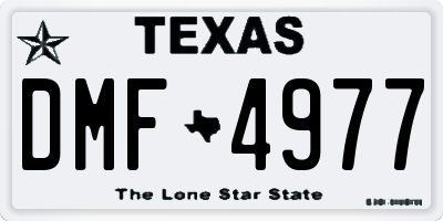 TX license plate DMF4977