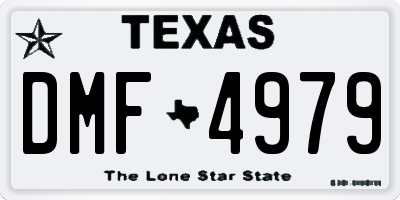 TX license plate DMF4979