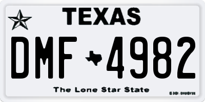 TX license plate DMF4982