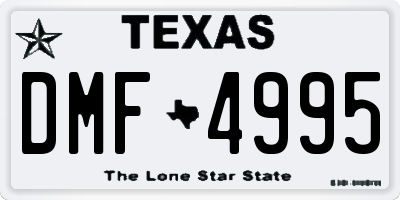 TX license plate DMF4995
